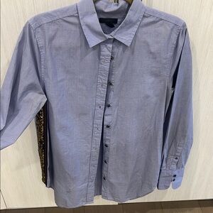 Women’s J Crew shirt with sequence side details. Size 6